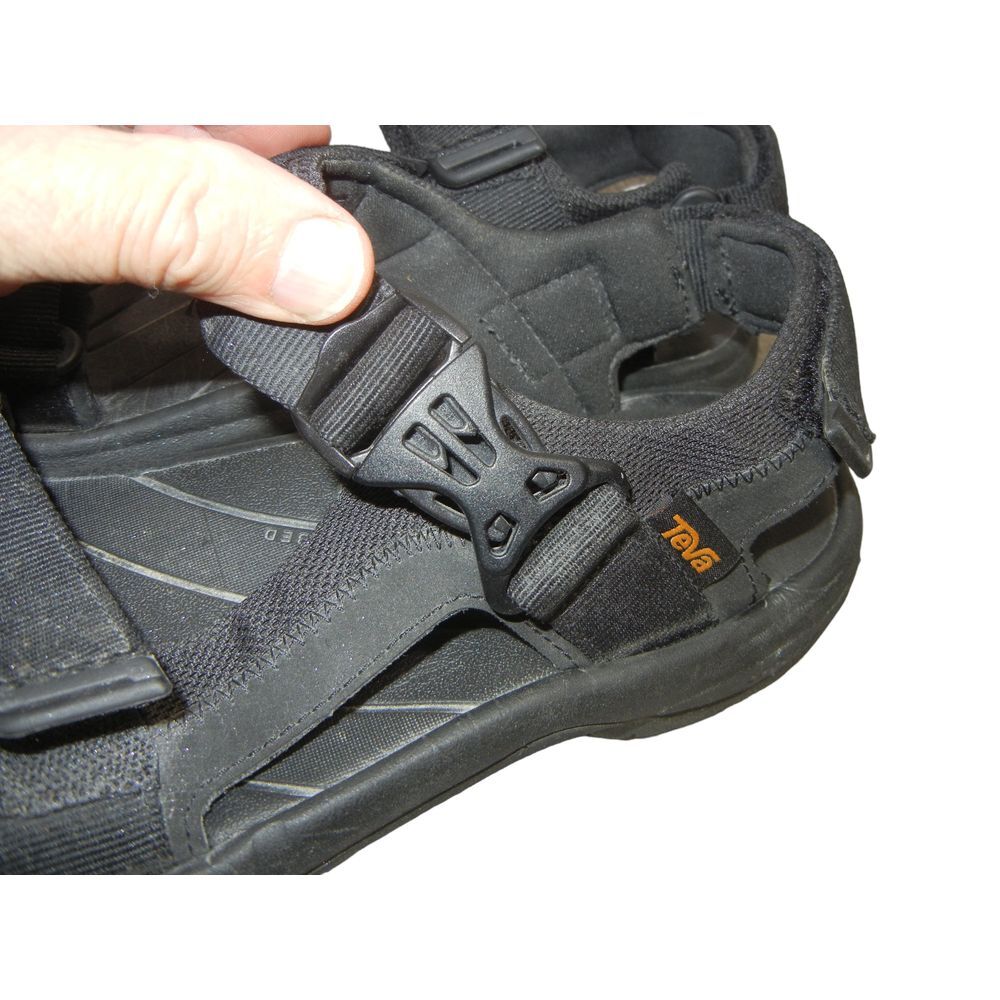 Teva Sandals Men Size 9 Hurricane Hook+Loop Sport Sandals Black Buckle 1112994 - Picture 5 of 9